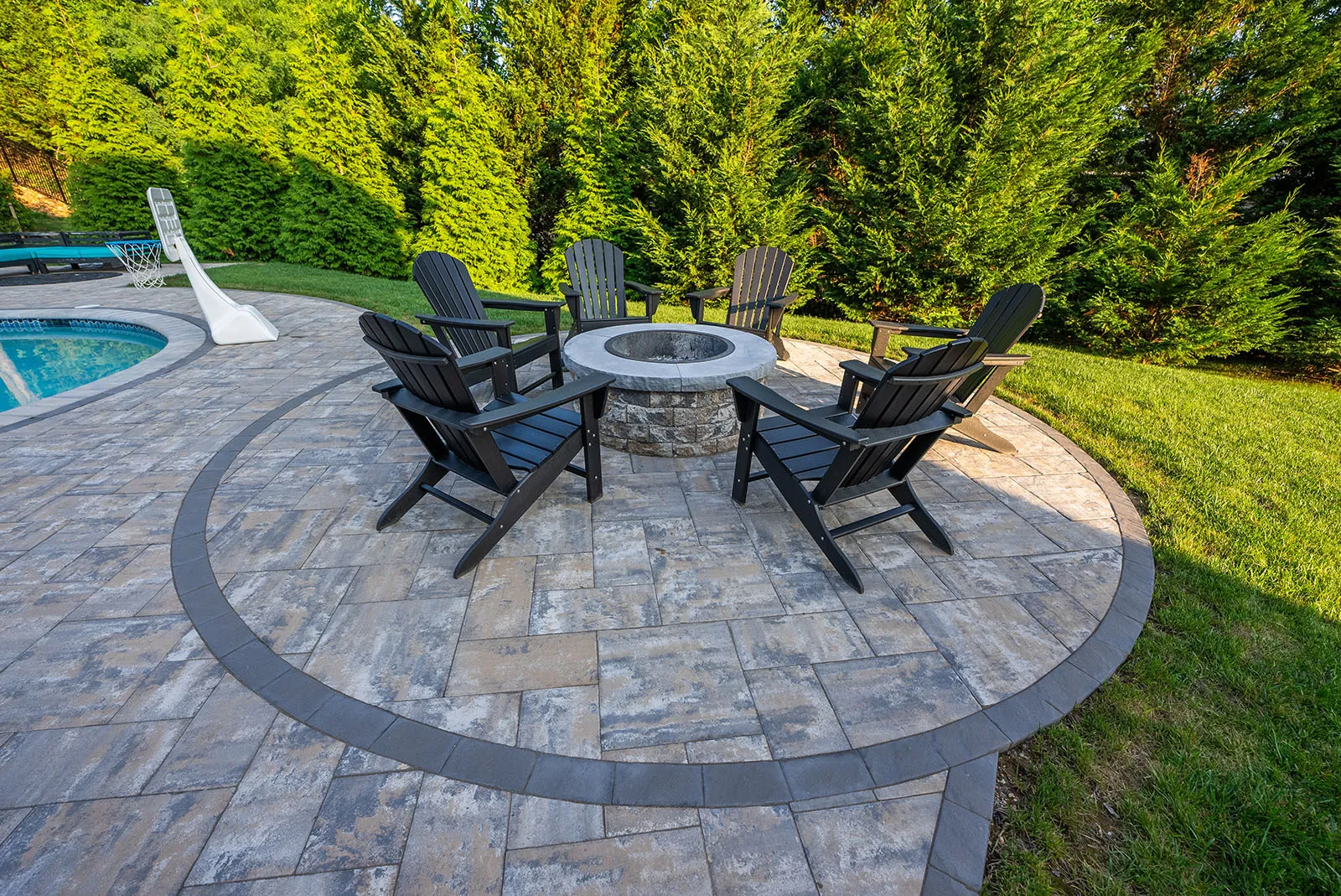 Custom residential acreage master plan created by an expert landscaper in Granger, IA, featuring deep-rooted Zone 5a native perennials and windbreak evergreen trees.