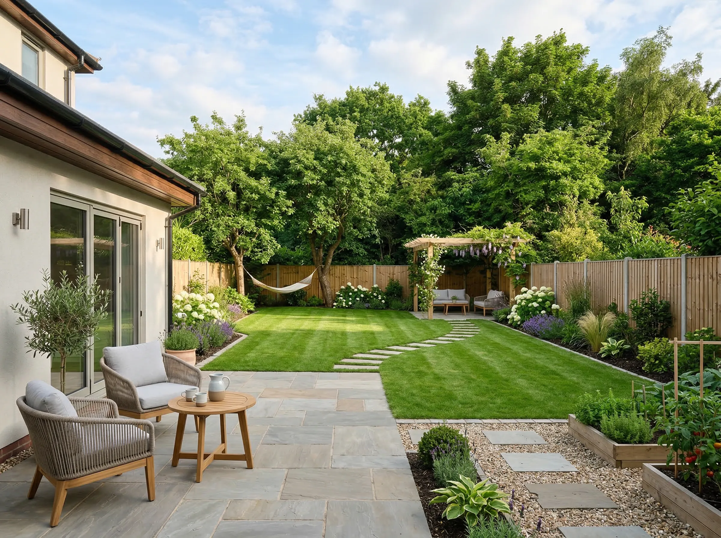 A complete residential project by clive ia landscaping services featuring custom paver patios, natural stone retaining walls, and integrated drainage.